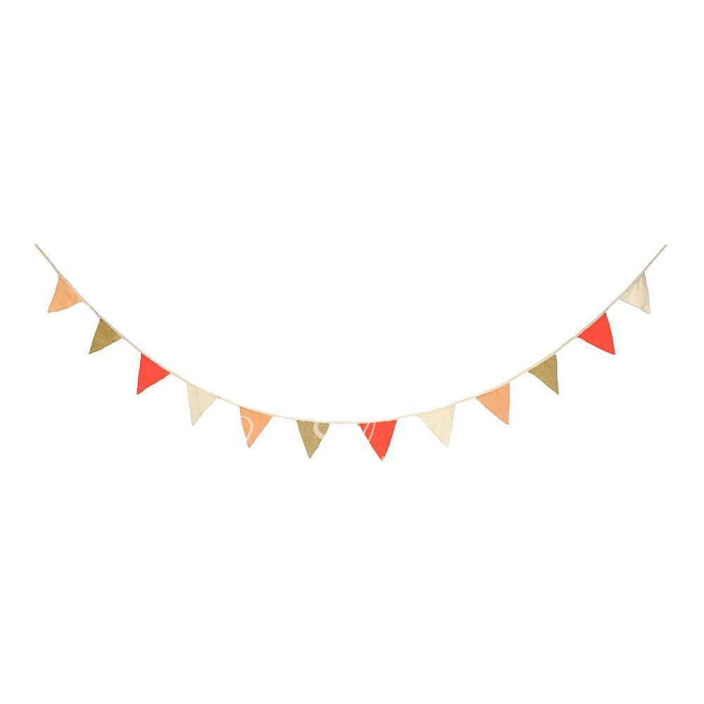 Coral Knitted Flag Garland