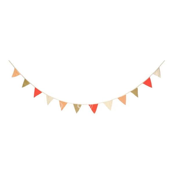 Coral Knitted Flag Garland