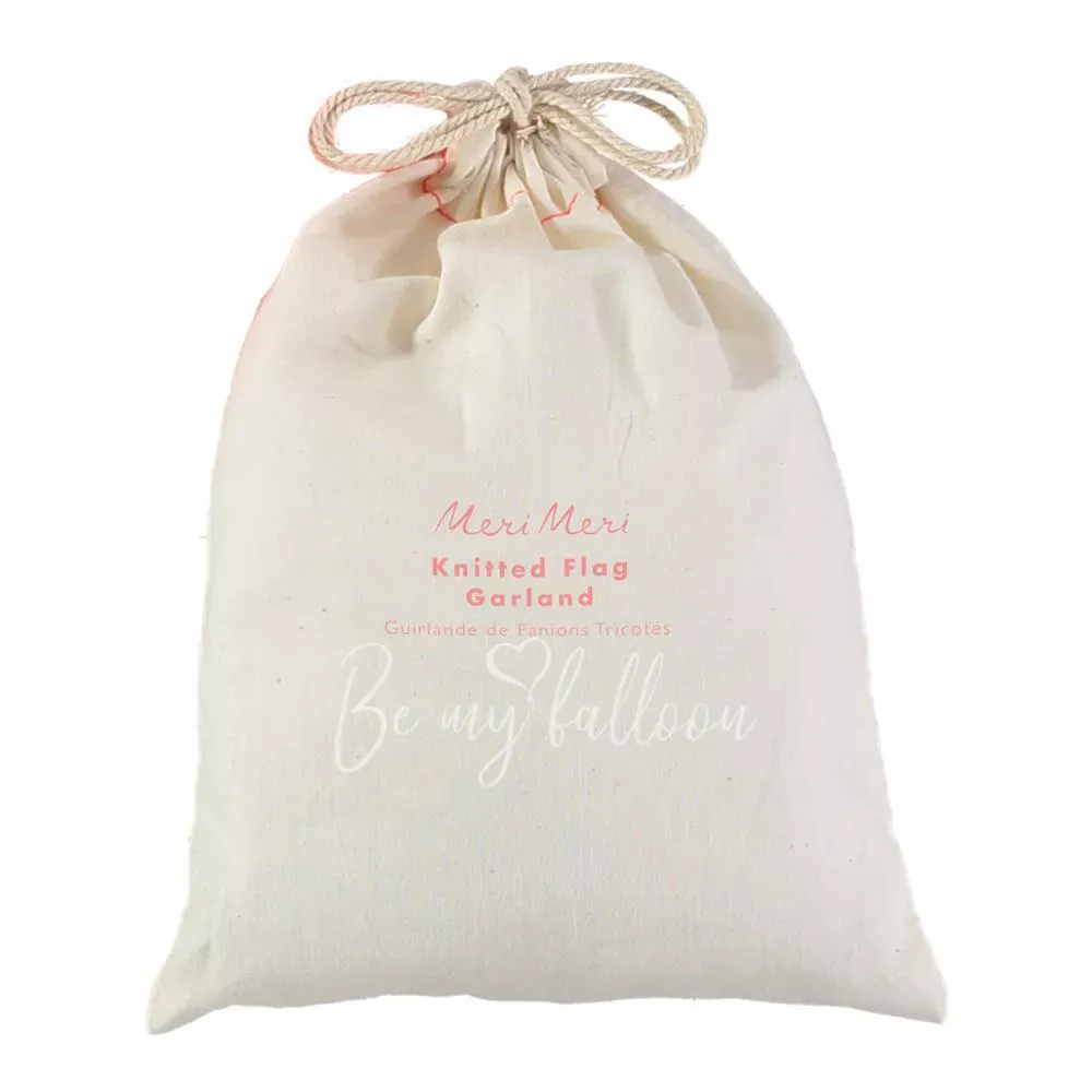 Coral Knitted Flag Garland