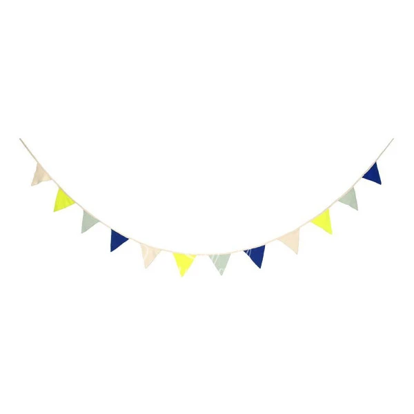 Blue Knitted Flag Garland
