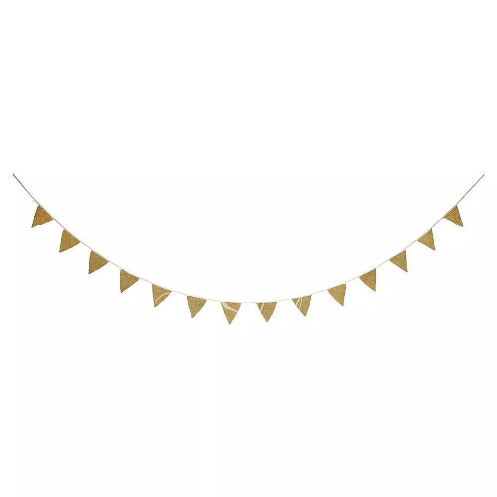 Gold Knitted Flag Garland