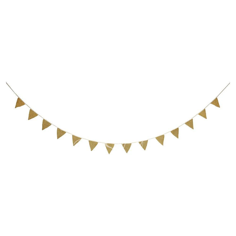 Gold Knitted Flag Garland