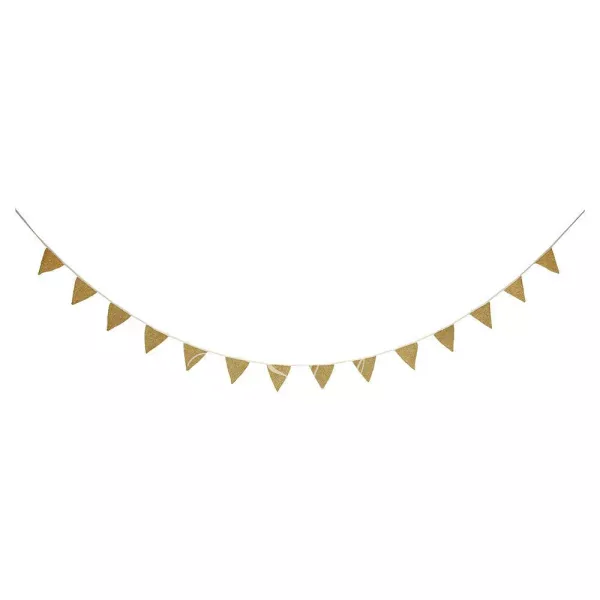 Gold Knitted Flag Garland