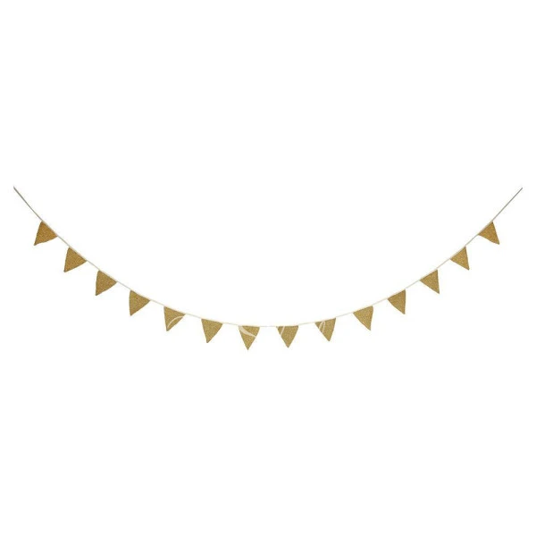 Gold Knitted Flag Garland