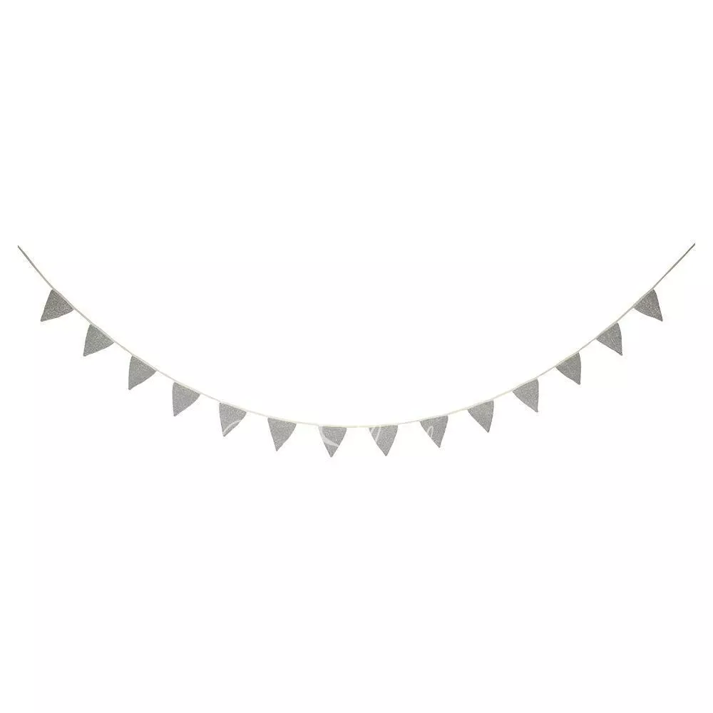 Silver Knitted Flag Garland