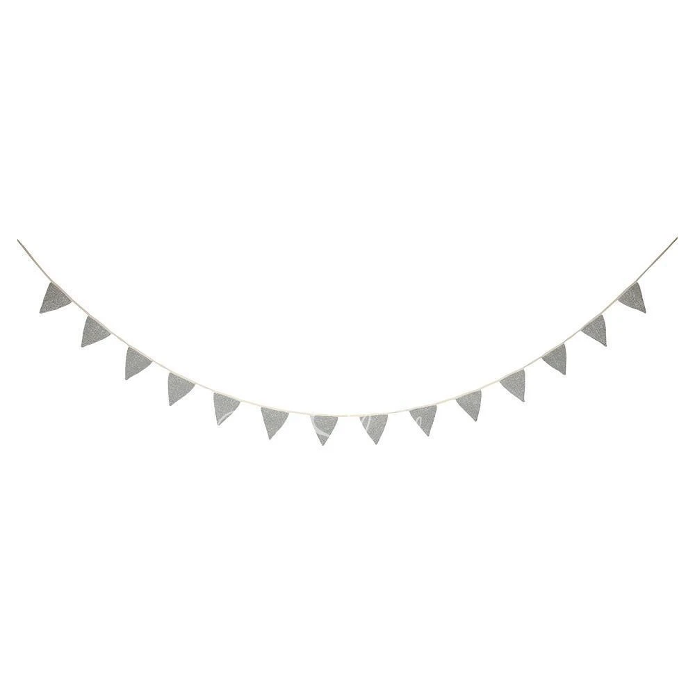 Silver Knitted Flag Garland