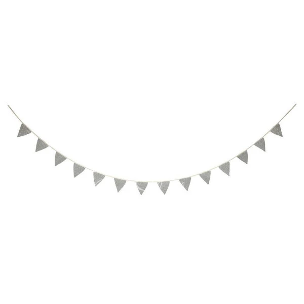 Silver Knitted Flag Garland