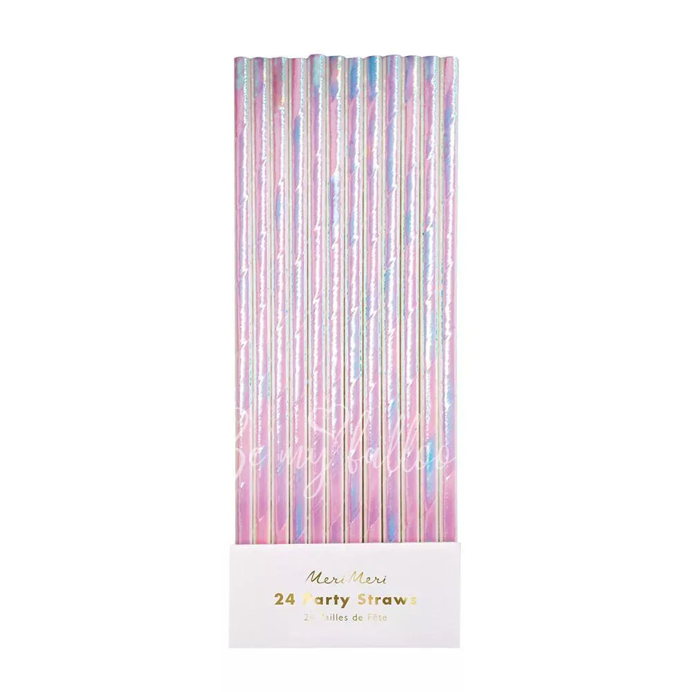Iridescent Party Straws