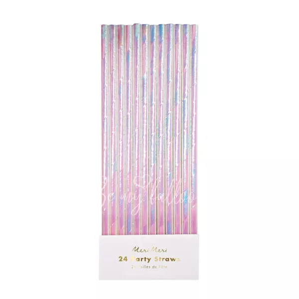 Iridescent Party Straws