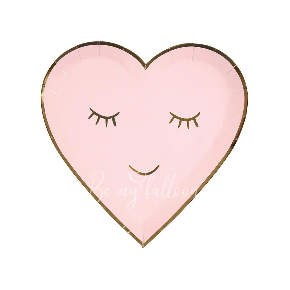 Blushing Heart Plates