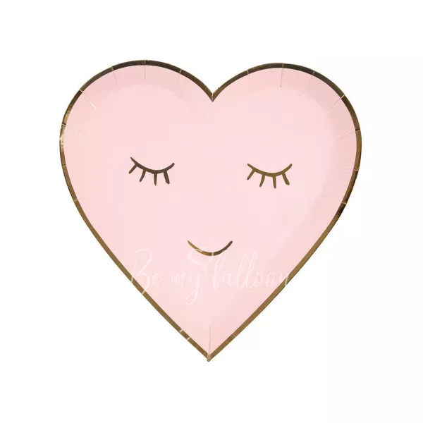 Blushing Heart Plates