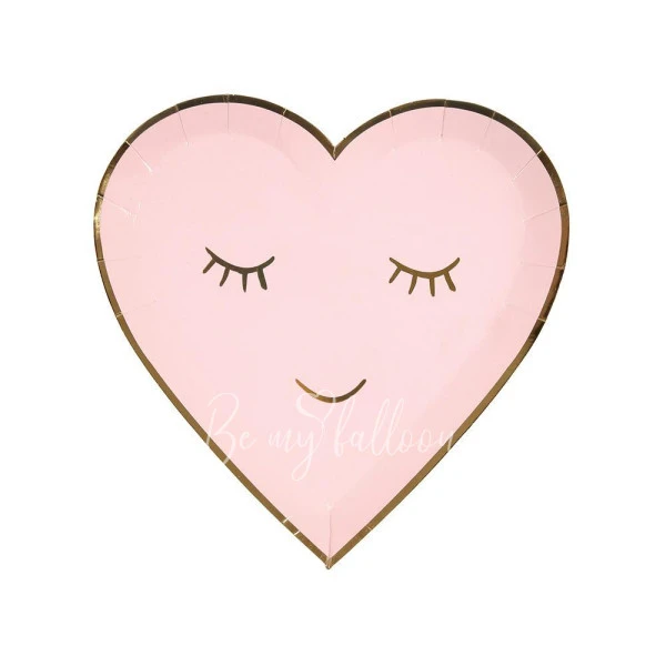 Blushing Heart Plates