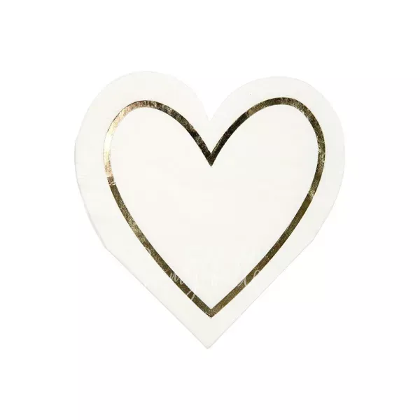 Gold Heart Napkins