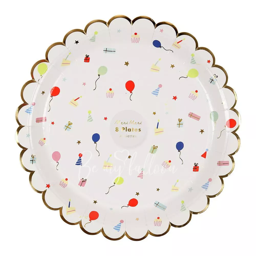 Party Icon Scallop Edge Plates (large)