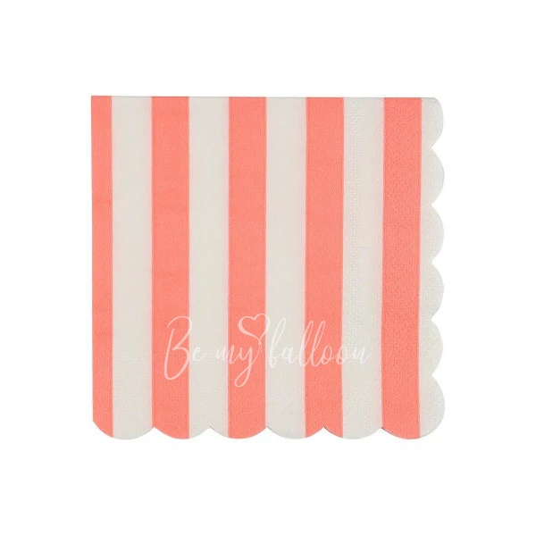 Coral Striped Napkins (small)