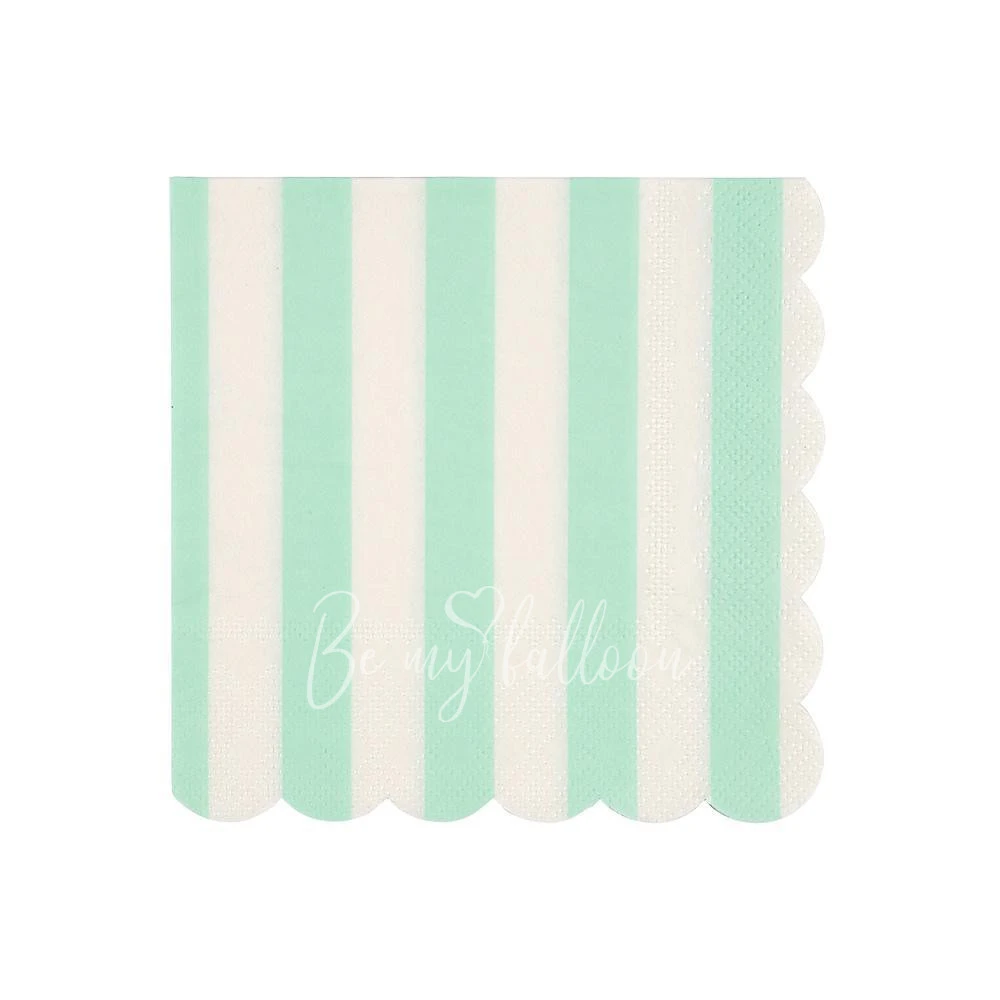 Салфетки для вечеринки Mint Striped (маленькие)