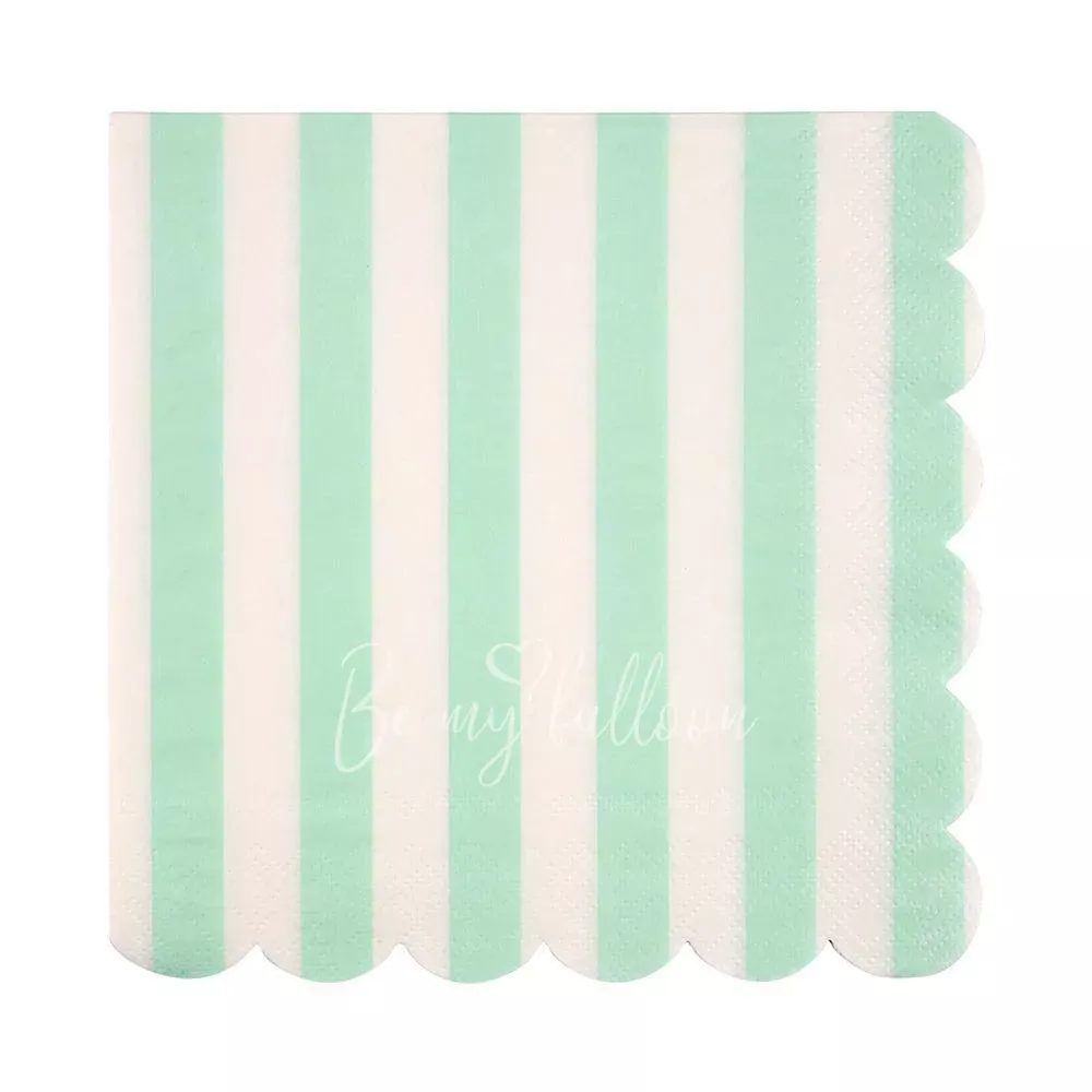 Салфетки для вечеринки Mint Striped (большие)