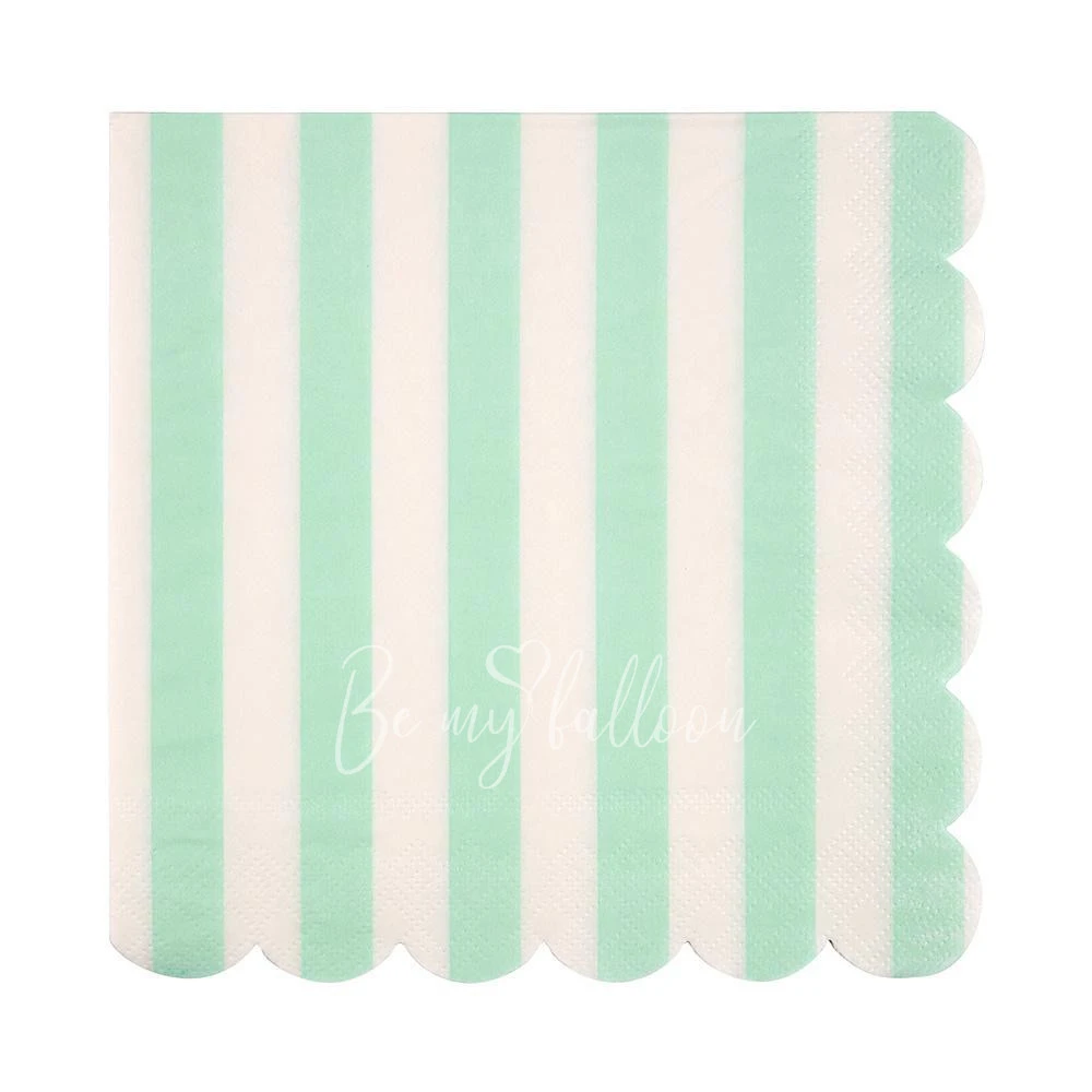 Салфетки для вечеринки Mint Striped (большие)