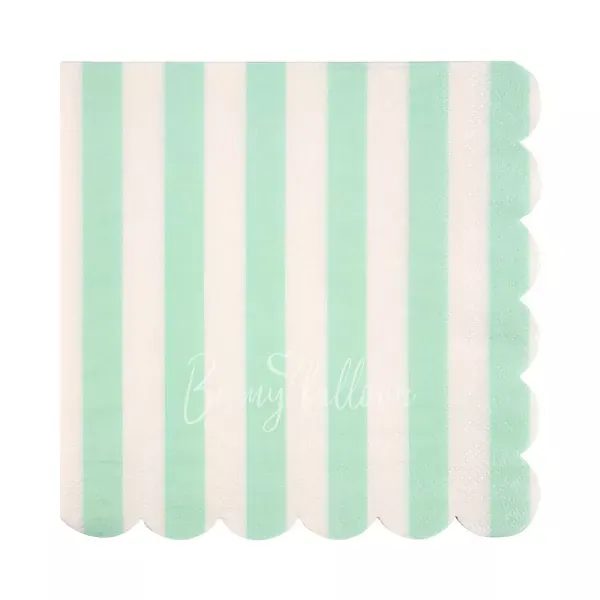 Салфетки для вечеринки Mint Striped (большие)