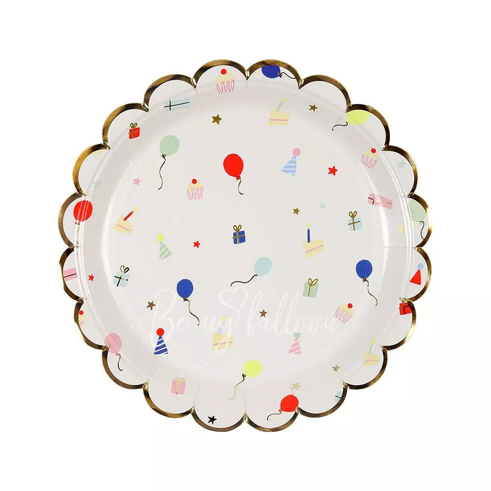 Party Icon Scallop Edge Plates (small)