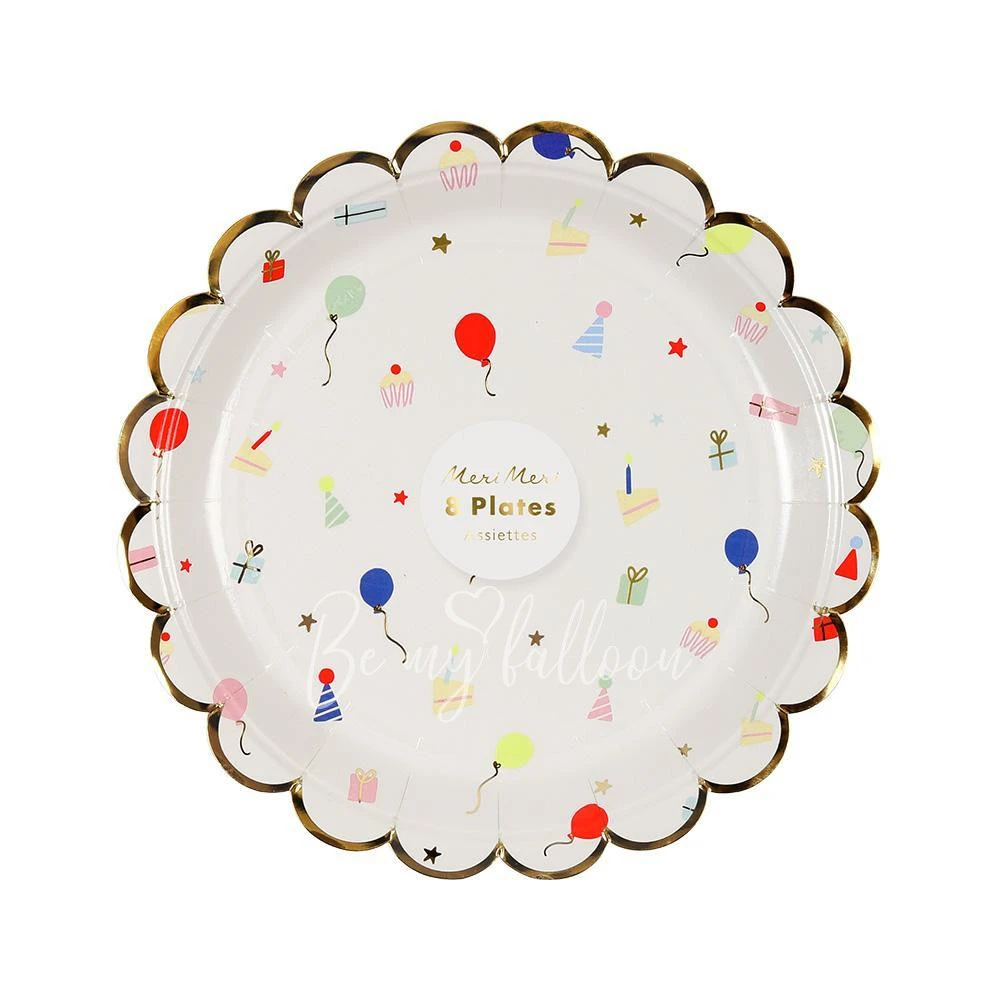 Party Icon Scallop Edge Plates (small)