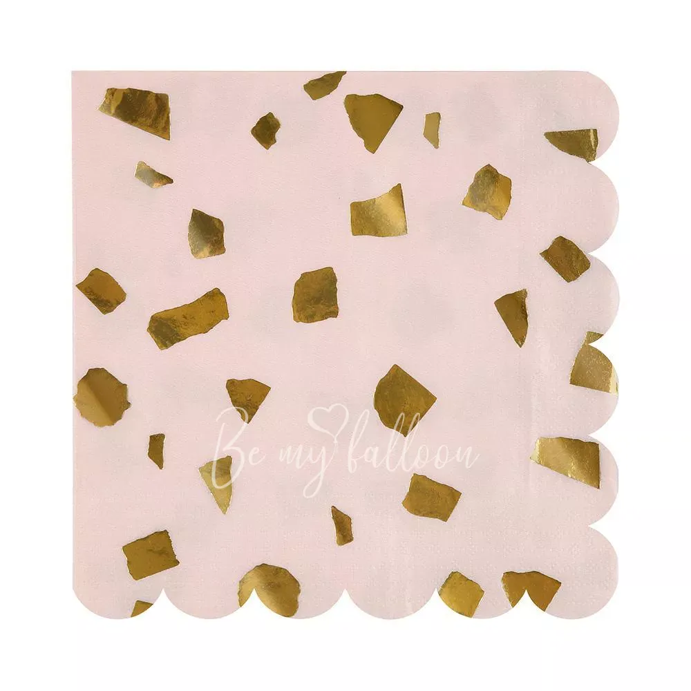 Салфетки для вечеринки Terrazzo Blush (большие)