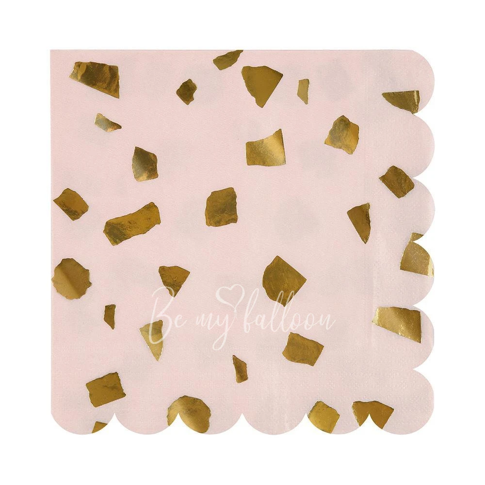 Салфетки для вечеринки Terrazzo Blush (большие)