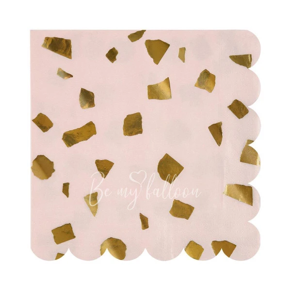 Салфетки для вечеринки Terrazzo Blush (большие)