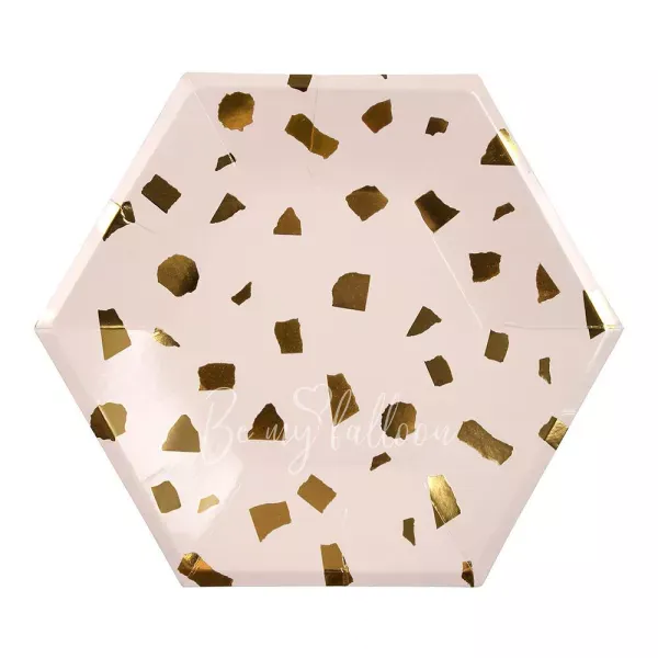 Тарелки для вечеринки Terrazzo Blush (большие)