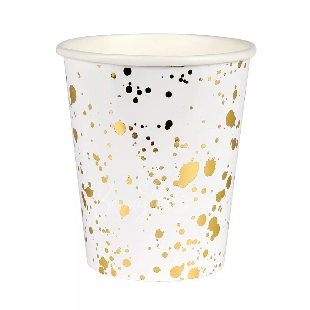 Gold Spatter Cups