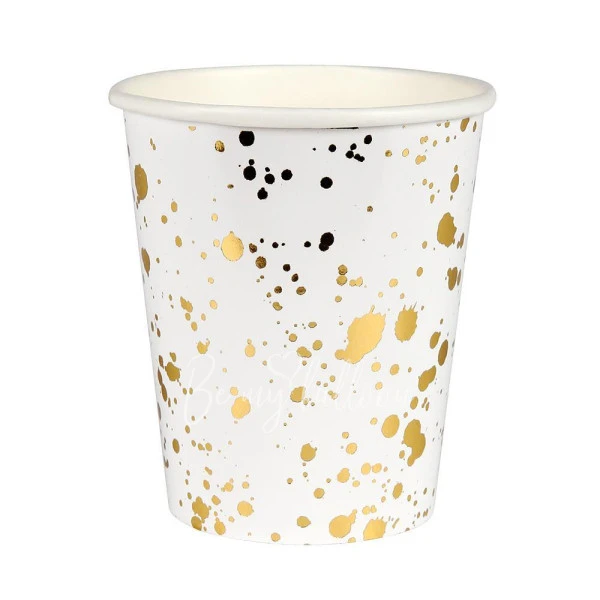Gold Spatter Cups