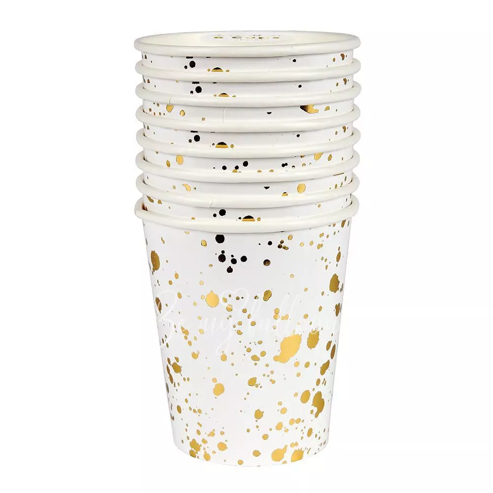 Gold Spatter Cups