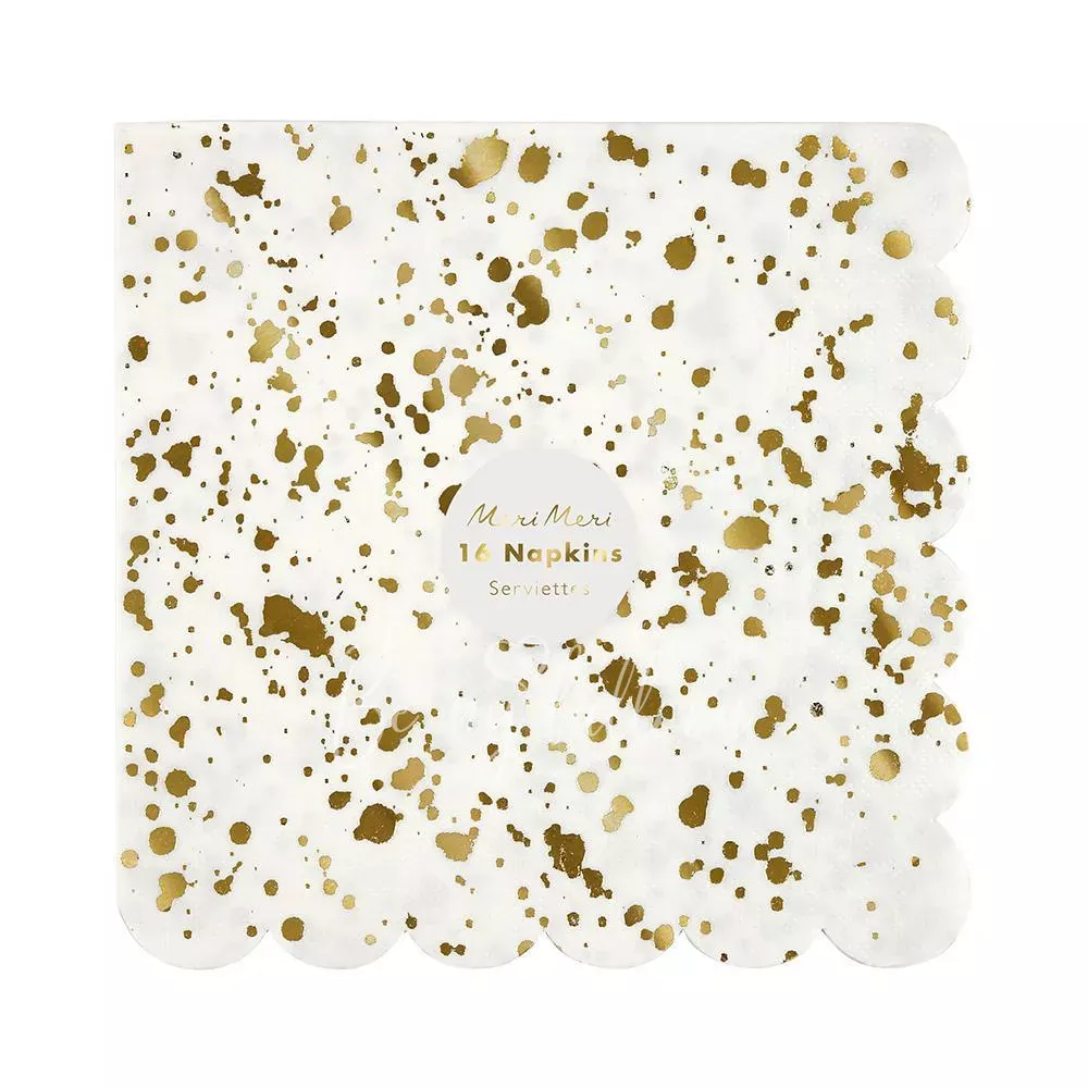 Gold Spatter Napkins (large)