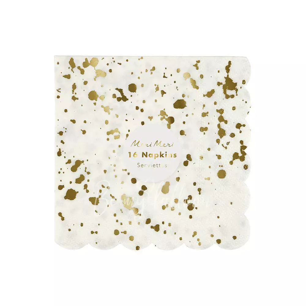 Gold Spatter Napkins (small)