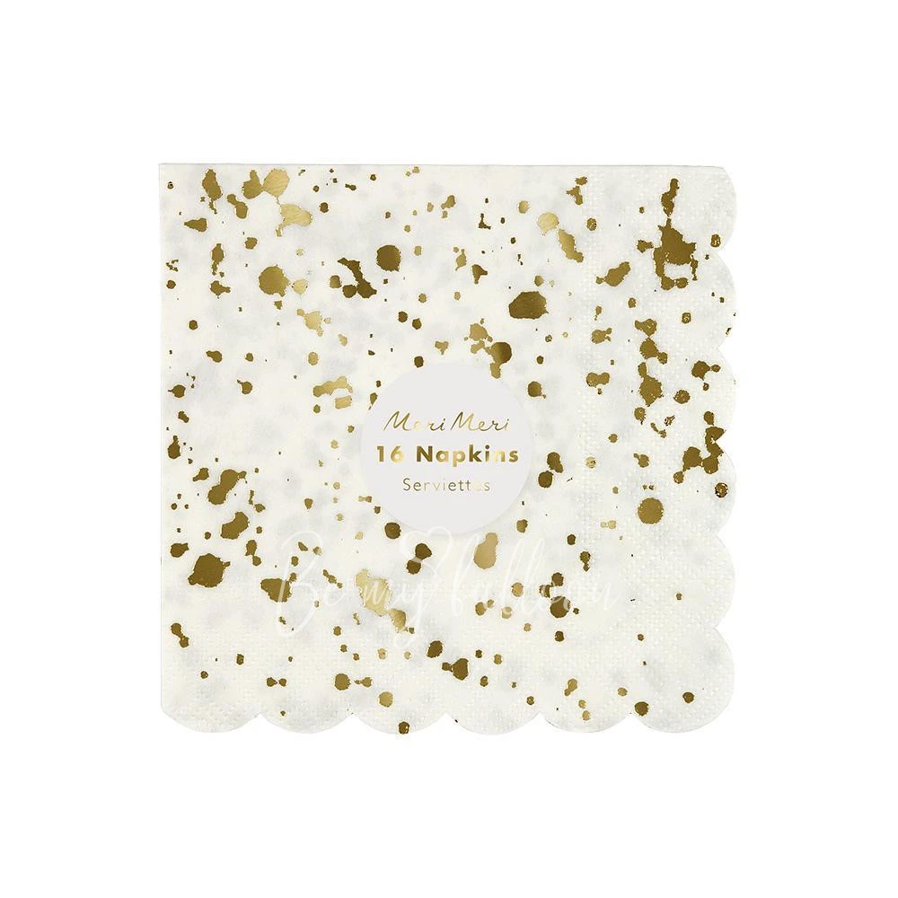 Gold Spatter Napkins (small)