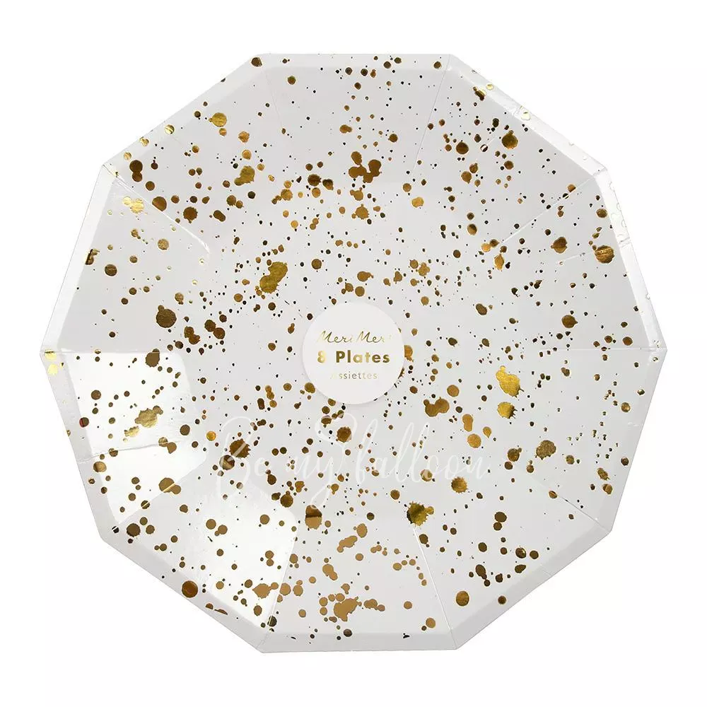 Gold Spatter Plates (large)