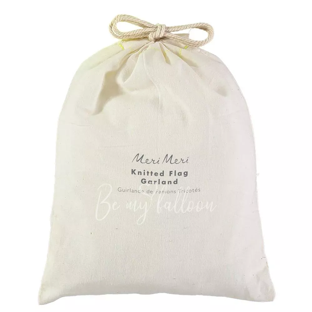 Multicolor Knitted Flag Garland