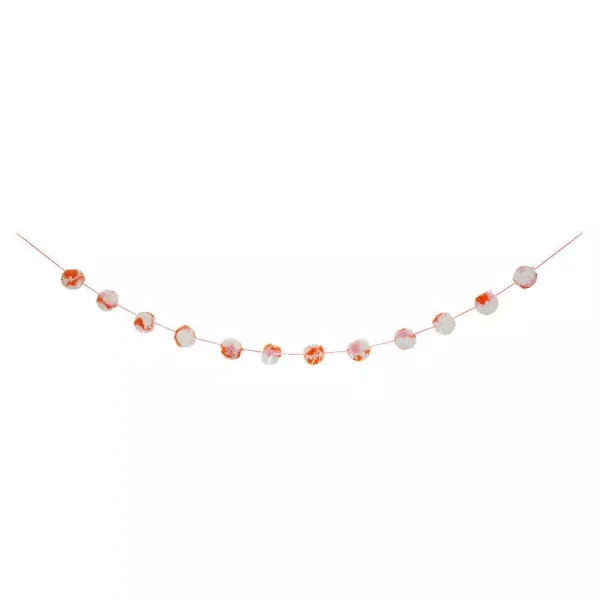 Coral Marbled Pompom Garland