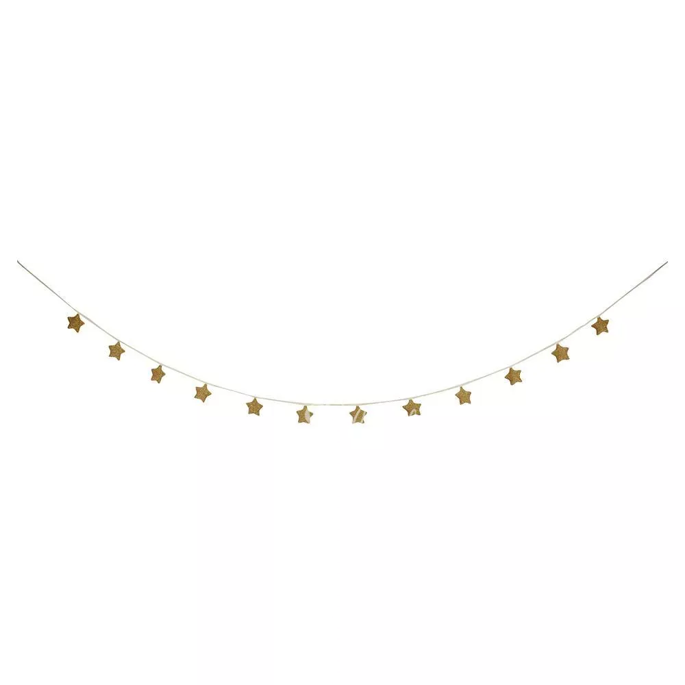 Gold Knitted Star Garland