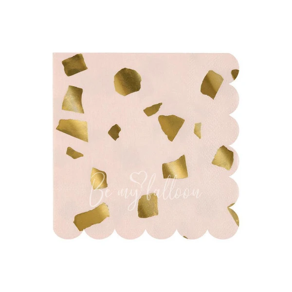 Салфетки для вечеринки Terrazzo Blush (маленькие)
