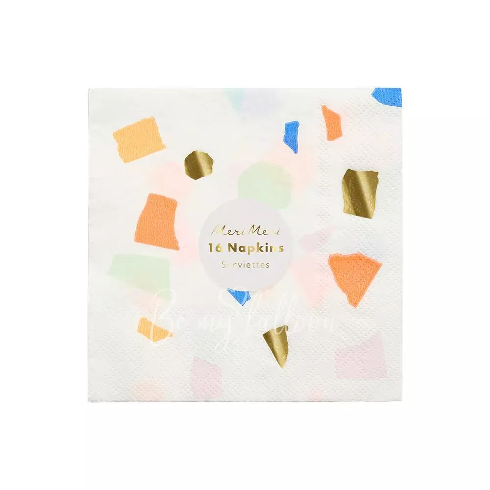 Салфетки для вечеринки Bright Terrazzo (маленькие)