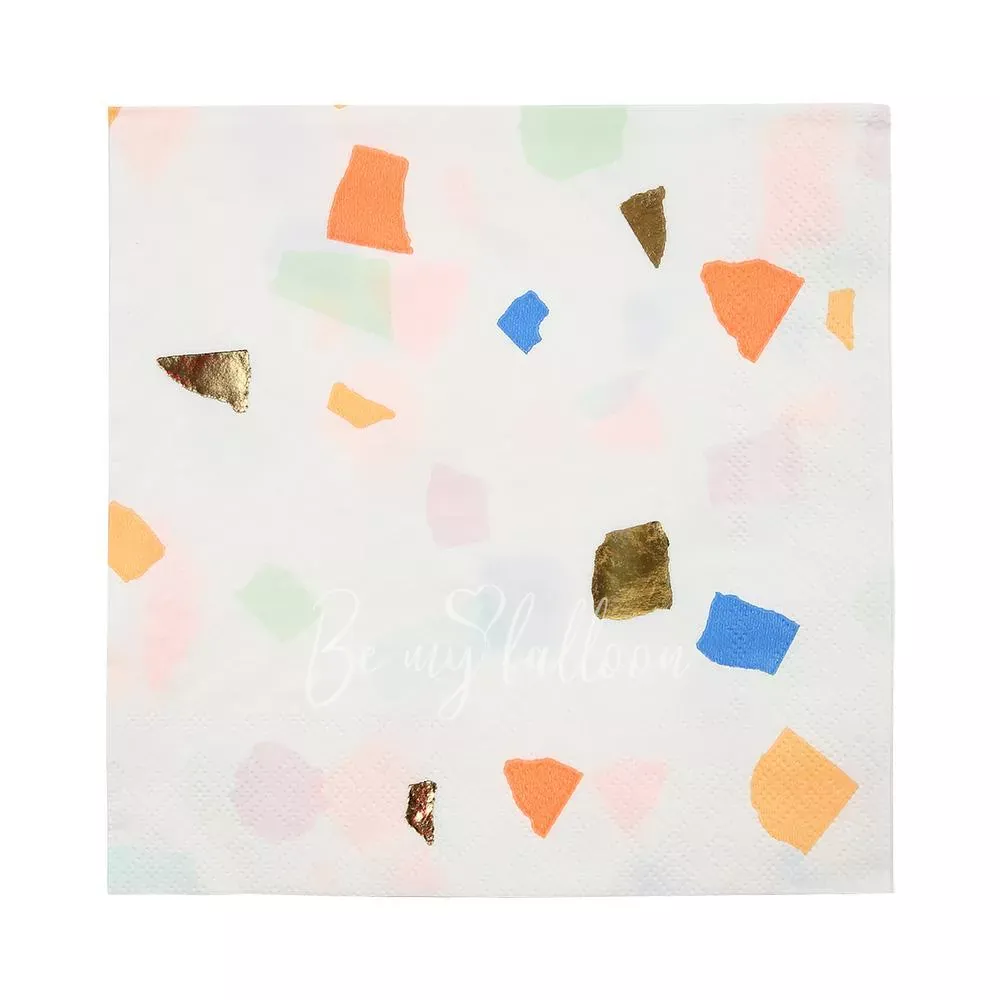 Салфетки для вечеринки Bright Terrazzo (большие)
