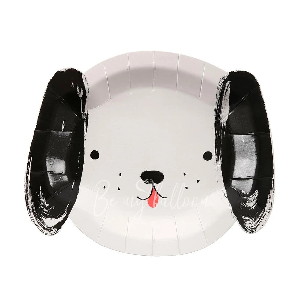 Black & White Dog Plates