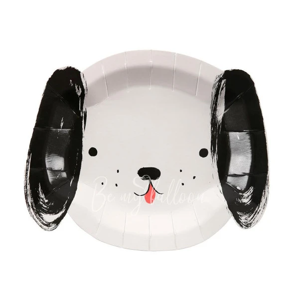 Black & White Dog Plates