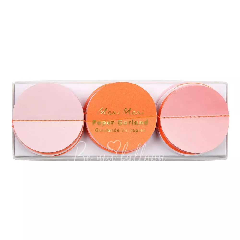Pink Paper Circle Garlands