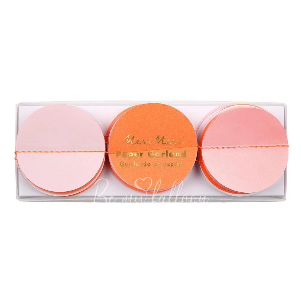 Pink Paper Circle Garlands