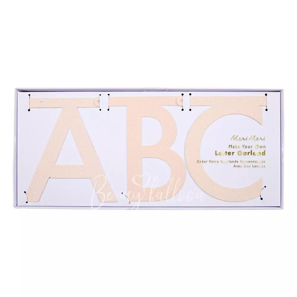 Pink Iridescent Glitter DIY Garland