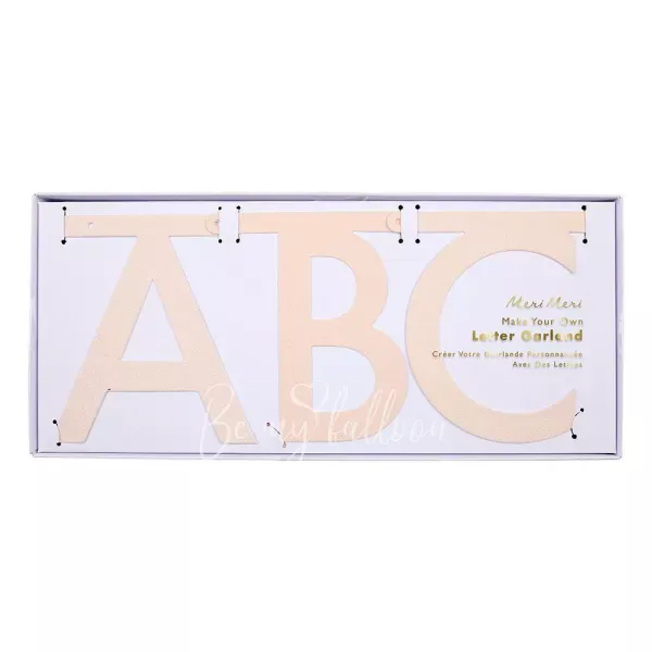 Pink Iridescent Glitter DIY Garland