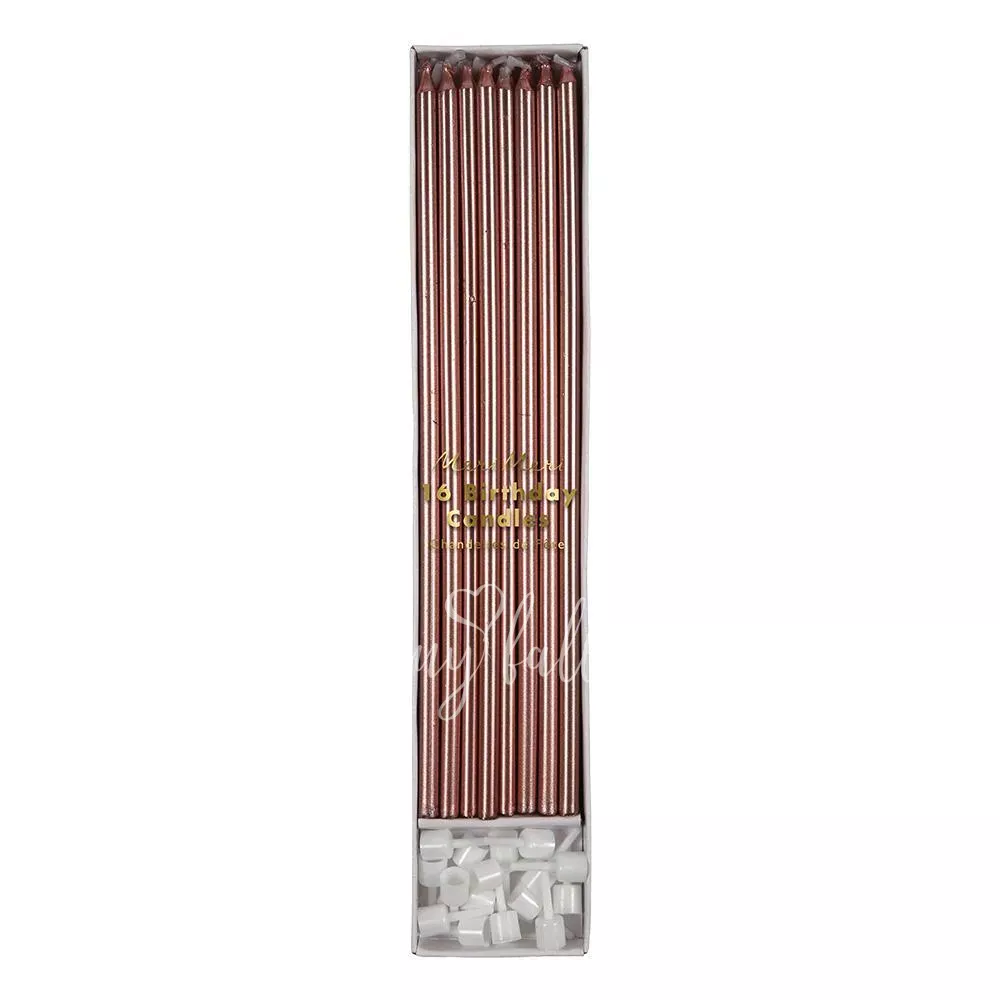 Rose Gold Long Candles
