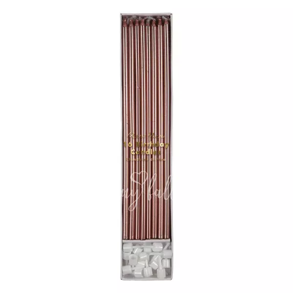 Свечи розовое золото длинные